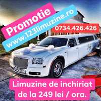 Limuzine de inchiriat de la 299 lei pe ora/ inchiriere limuzina ieftin