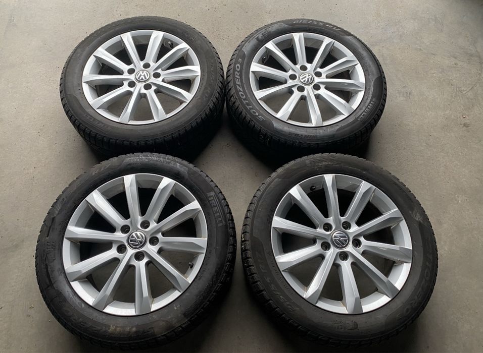 Jante aliaj R17 5x112 cu anvelope M+S 215 55 17