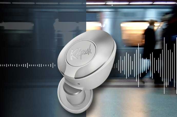 Безжични слушалки Klipsch T5 II True Wireless, ANC, AI, цвят: silver