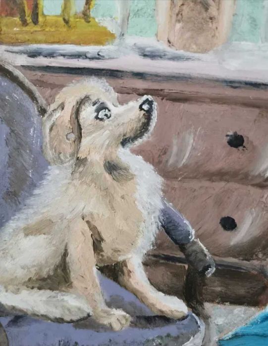 Pictura originala ulei pe lemn