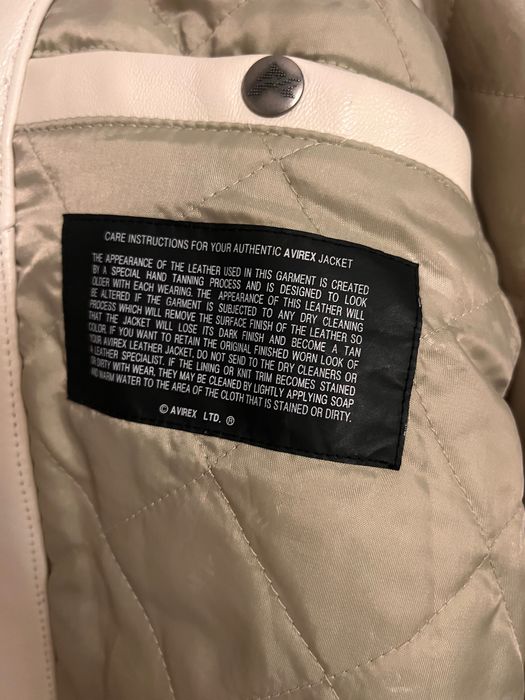 Geacă Avirex Limited Edition | Piele 100% | Albă | M | Model rar