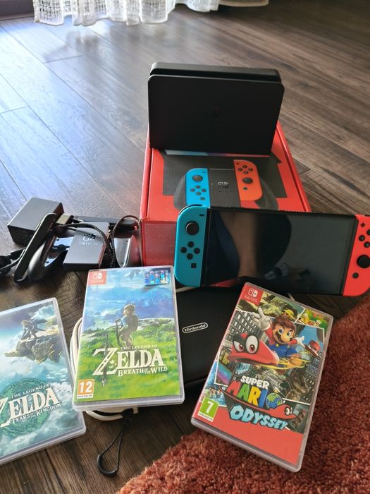 Nintendo Switch Oled+3jocuri