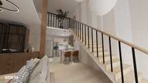 Penthouse spatios 131 mp - la cheie, pe 2 nivele, mobiler bucatarie