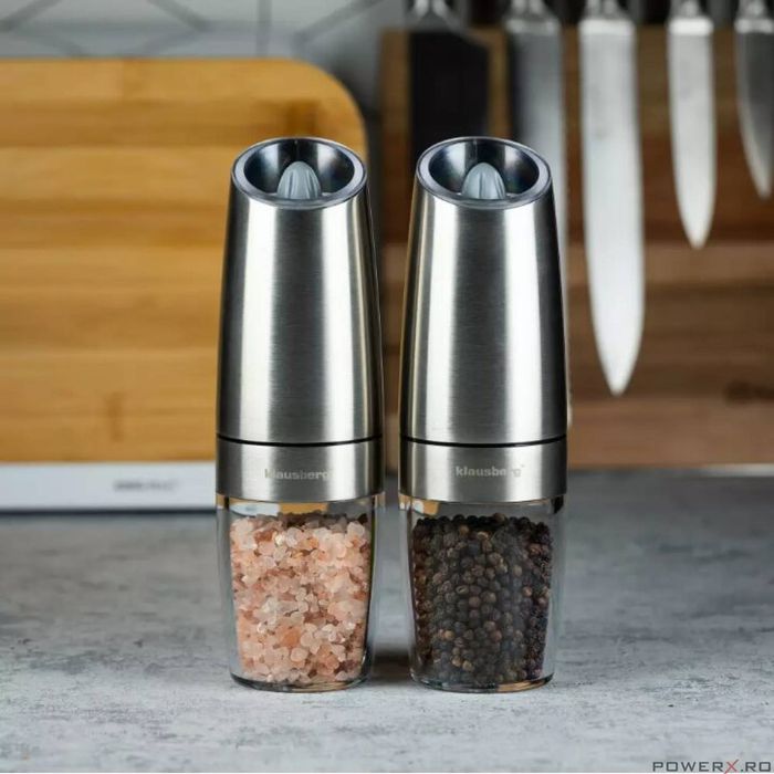 Set de 2 rasnite pentru sare si piper, capacitate 50 ml, 4-20 cm,
