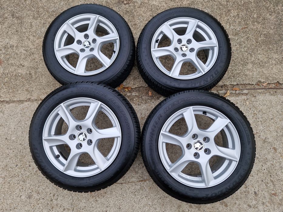 Jante 5x100 Skoda Fabia anvelope iarna relativ Noi 185 60 15