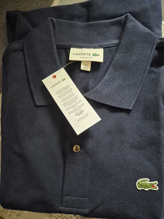 Lacoste ОРИГИНАЛНА тениска с яка и копчета L1212 Тъмносин Classic
Fit