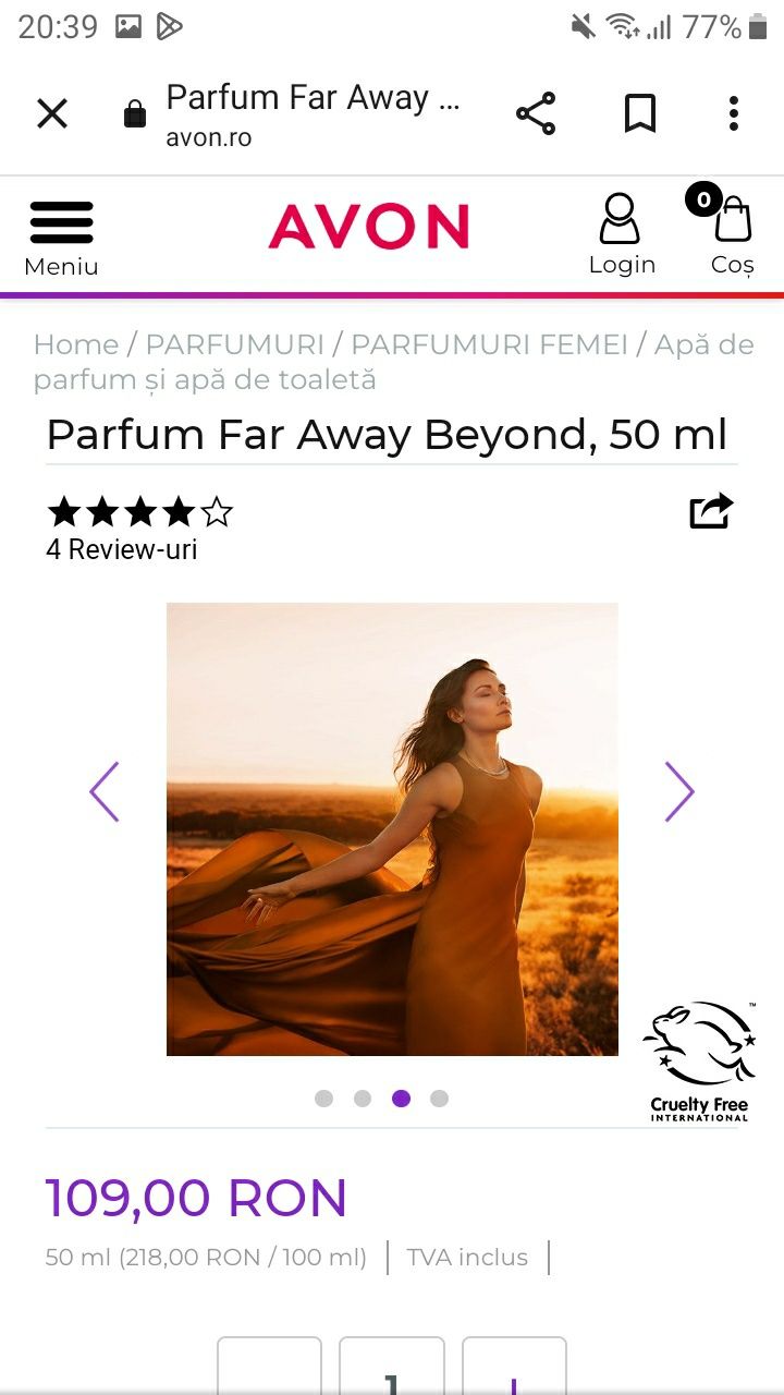Set cadou format din parfum Far Away Beyond 50ml lotiune corp si mini