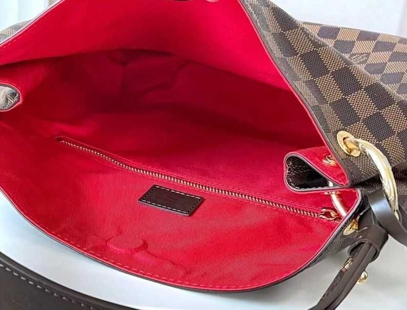 Geanta dama Louis Vuitton panza Damier Ebene Inchidere magnetica