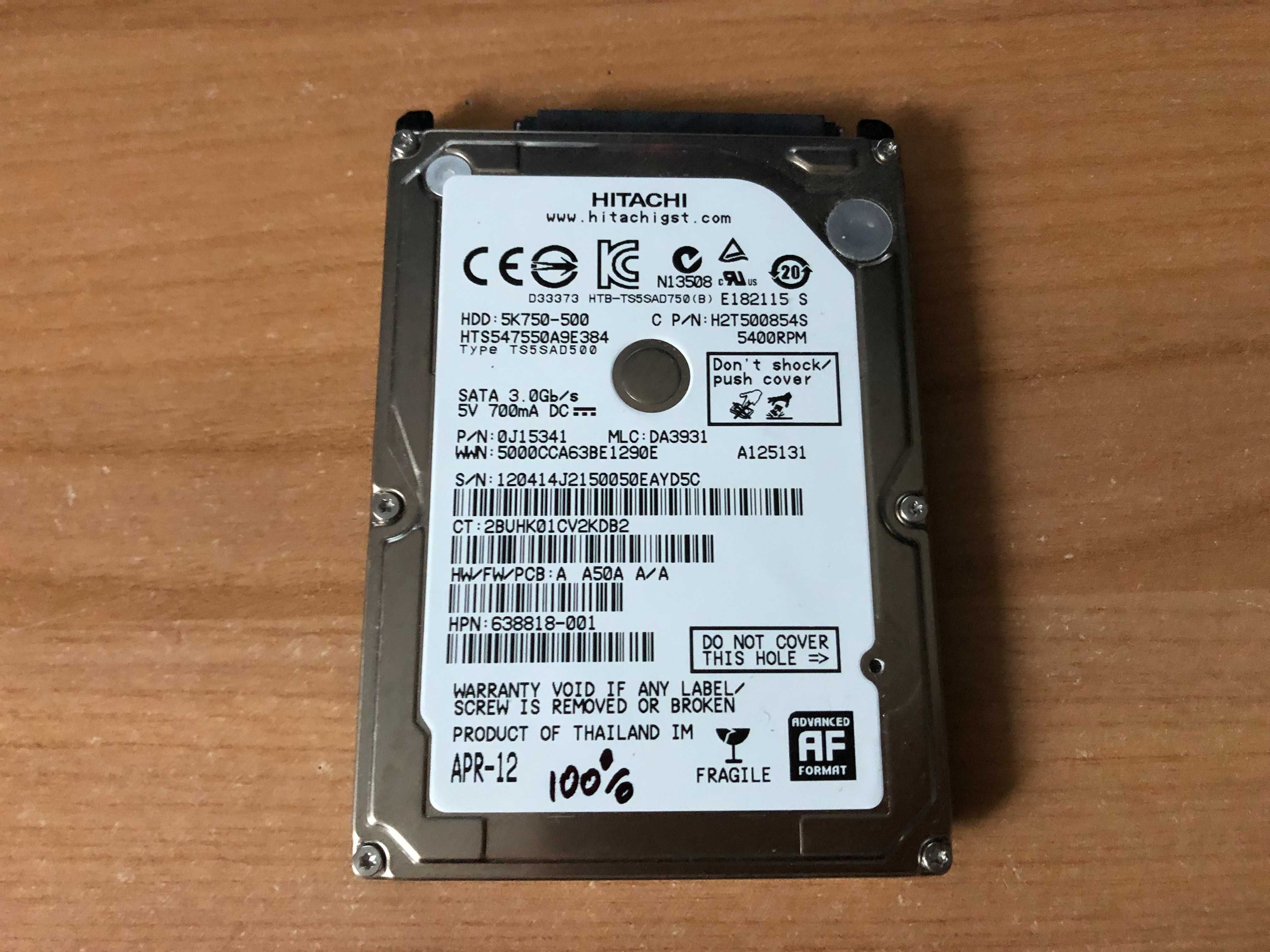 HDD 500GB Seagate SATA 3 5400rpm Hard Disk Laptop 2,5inch 100%viata
