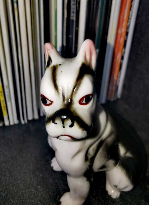 Антикварна декоративна рибка фигура на стойка рециклирани материали