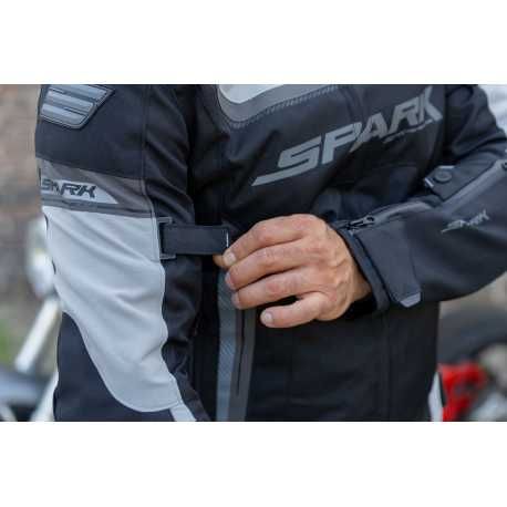 Geaca moto Noua multisezon Spark Maverick Gri cu 2 mesade detasabile