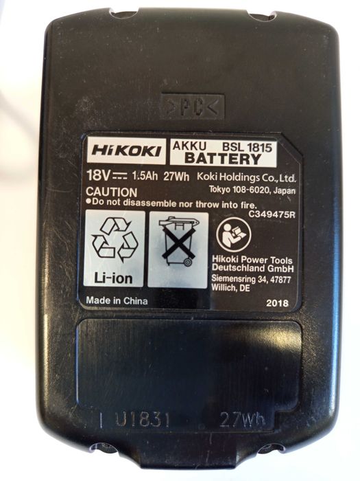Универсално зарядно и батерия HiKOKI 14.4v-18v Li-Ion Battery 240v