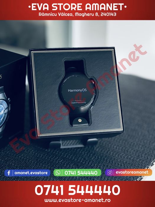 Smartwatch HUAWEI Watch 5 Black 46mm RTS-AL00 Fluoroelastomer Strap