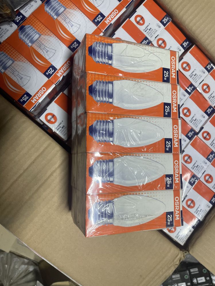 Лампочки osram e14 w60,e27 25w,e27 40w