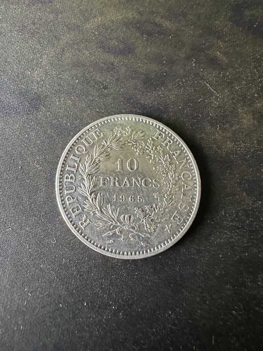 Monedă argint 0.835, 10 francs 1965