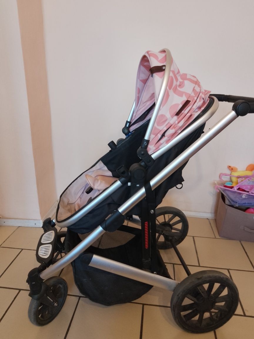 Комбинирана бебешка количка Chipolino - Енигма , Розова вода