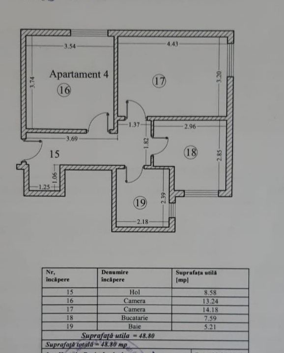 Apartament Mamaia Nord 2 camere cu bucatarie inchisa