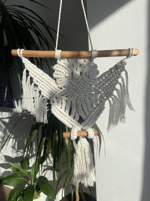 Панно макраме Сова