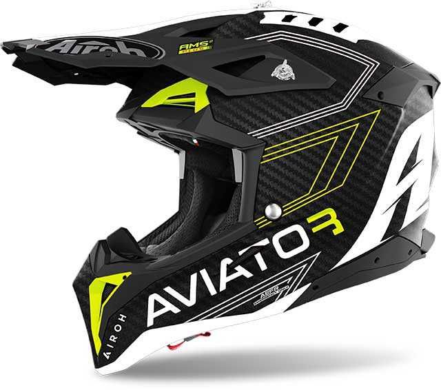 Airoh AVIATOR 3 PRIMAL YELLOW MATT каска мотор крос мото крос