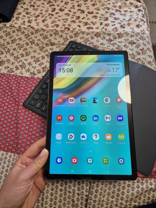 Tableta Samsung Galaxy S5 + husa cu tastatura