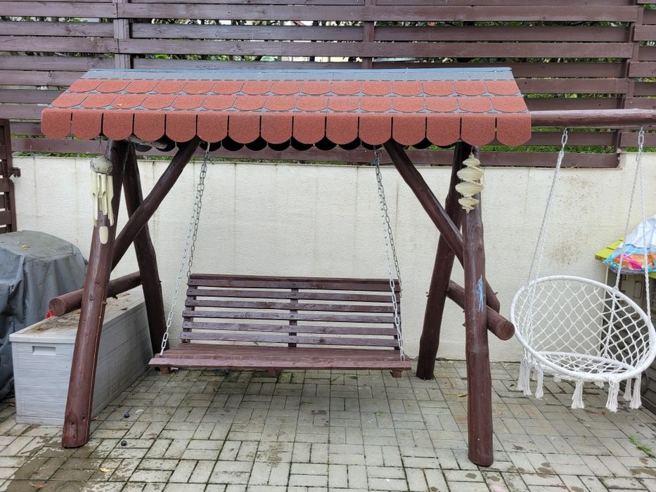 Vand balansoar rustic de gradina prelungit