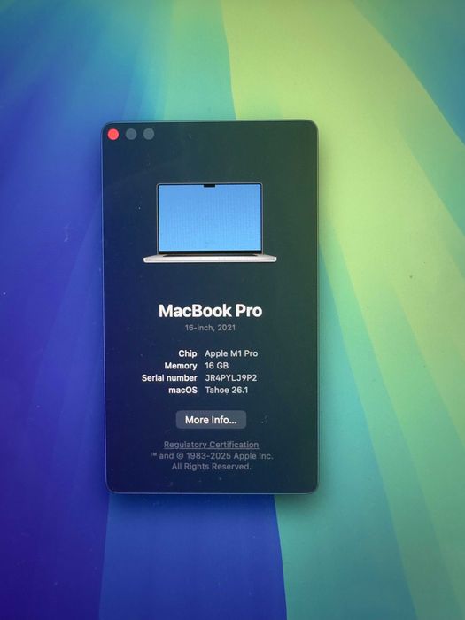 macbook pro 16 m1 pro 16g 512g