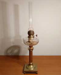 Lampa de gaz Art Deco veche, stil Victorian|cristal, bronz dore