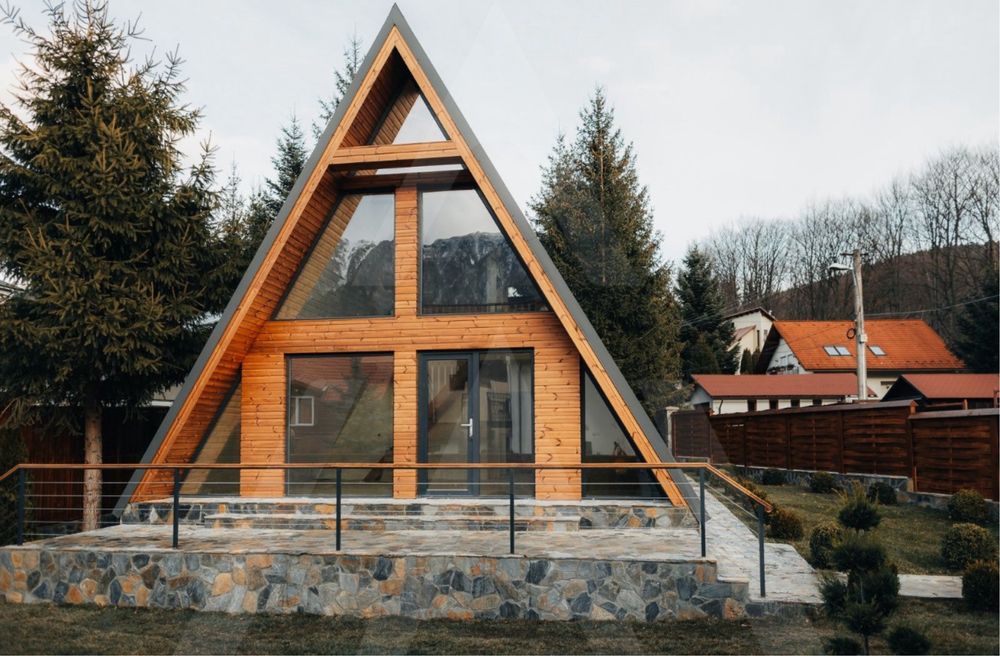 Casute tip casa sau Aframe la cheie modulare