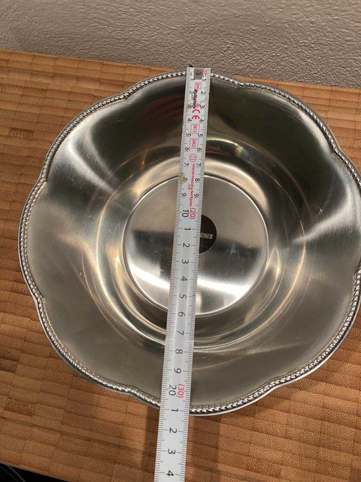 bol inox Alessi Italia din anii 1960 cu eticheta