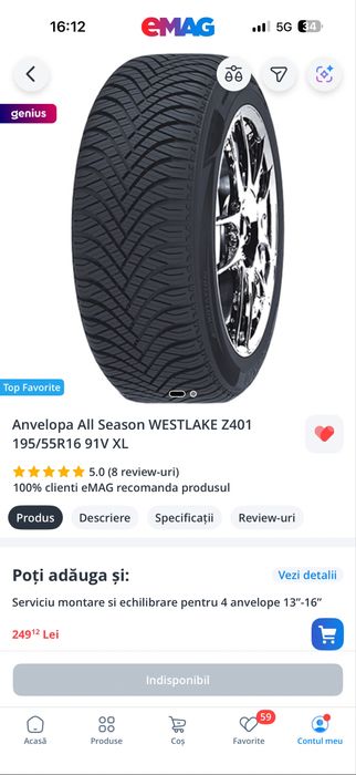 Vand cauciucuri All Season Westlake z401