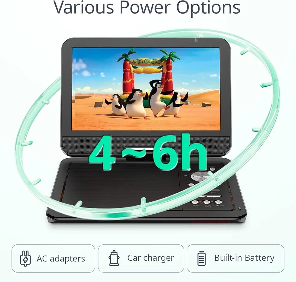 Player DVD portabil YOTON cu ecran 16.9pivotant HD