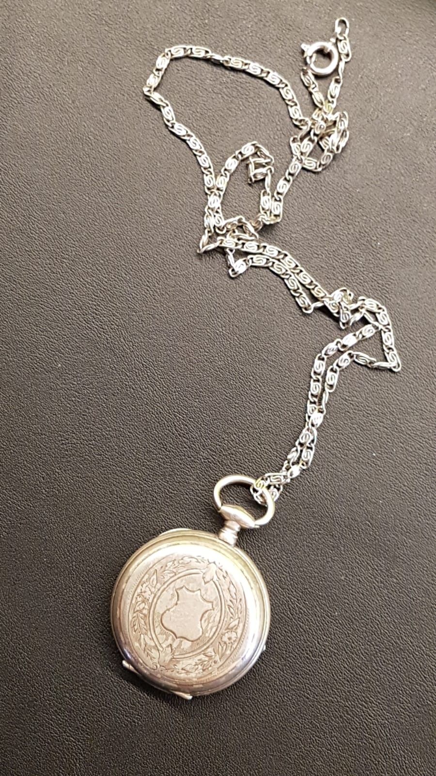 Ceas antic, unisex, mecanic, din argint, deosebit