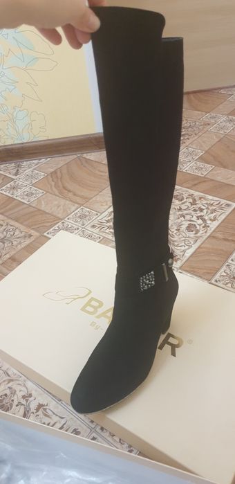 Ботфорты Сапоги Турция Кожа Замша , 37 размер утеплённые