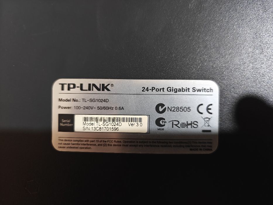 Коммутатор Tp-link гигабитный 24 порта