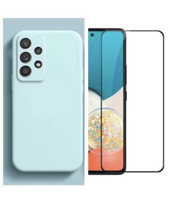 Husa Interior Material si Folie Sticla Samsung A13/A23/A33/A35/A36/A56