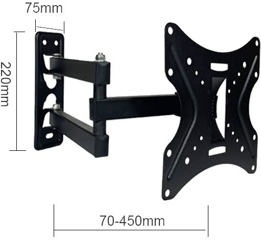 Кронштейн для телевизора, наклонно поворотный 14-42 дюйма