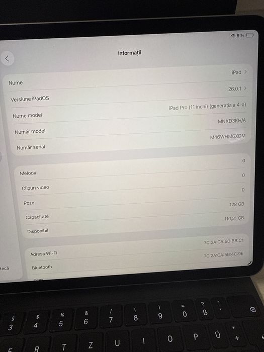 Ipad Pro 11 4th gen M2 128Gb wi-fi + husa cu tastatura cadou
