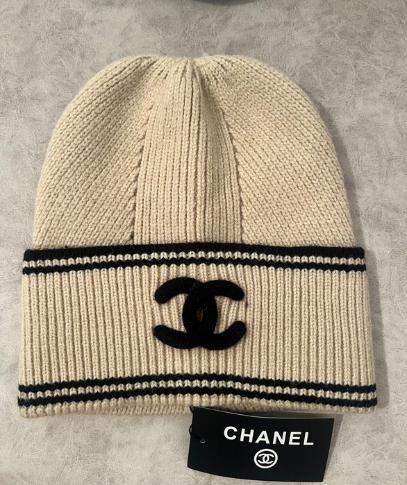 Шапка женская Chanel кашемир 49% шерсть 40% шелк 11%