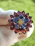 925 inel argint cu chianit opal masura 17