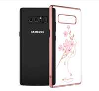 Husa Kingxbar pentru Galaxy Note 8 design Cristale Swarovski Rose-Gold