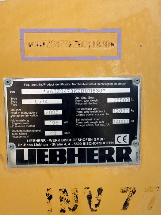 Vand incarcator Liebherr