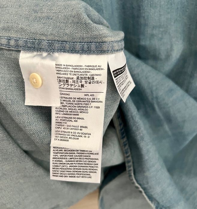 Levis camasa denim blugi albastra