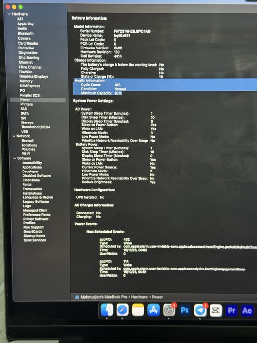 Macbook PRO M1 PRO chip 16dyum 16/1 TB