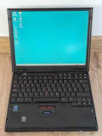 Laptop vintage IBM ThinkPad 600 intel Pentium 2 la 233 MHz, Windows 98