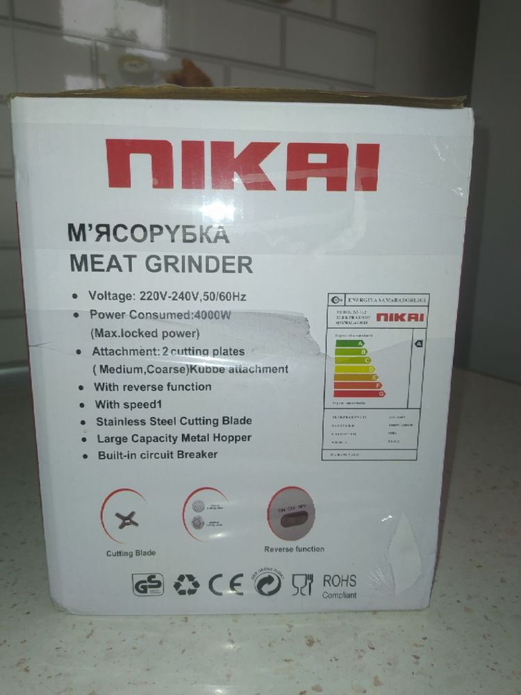 мясорубка Nikai  Ni-312! 220-240v,4000w! новая