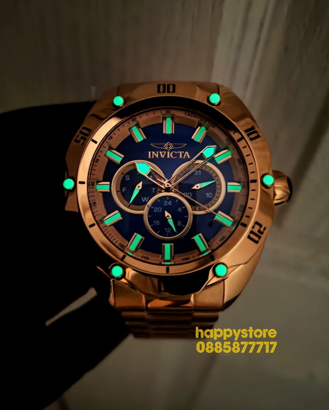 INVICTA Vintage Gold 50 mm, Инвикта нов ръчен часовник
