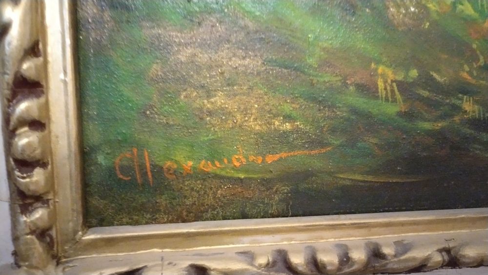 Tablou pictor Alexandru, peisaj natural rural