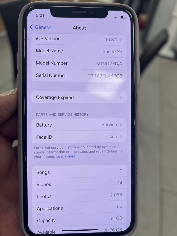 iPhone XS употребяван,в перфектен външен вид
