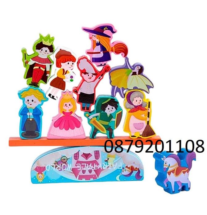 Дървена играчка за баланс Монтесори логическа игра