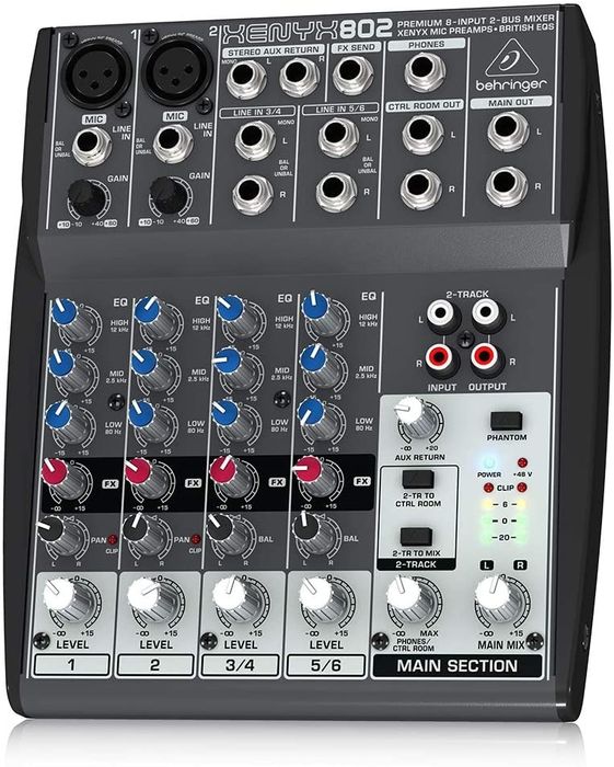 Аналоговый микшерный пульт Behringer  802
размер мини 190 Х 220 в
